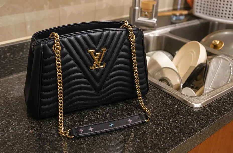 2018 Premium New Wave Chain Tote-Deep-black Noir M51496 photo review