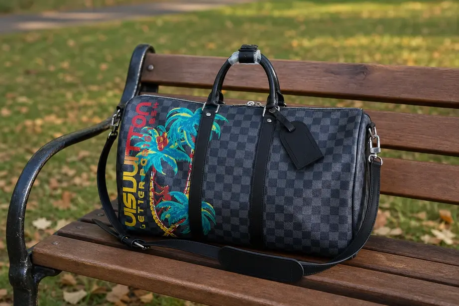 2018 Keepall Bandouliere 45-Damier Cobalt Canvas N50002 photo review