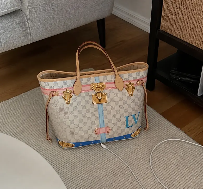 2018 Premium Resort Damier Azur Neverfull MM M41065 photo review