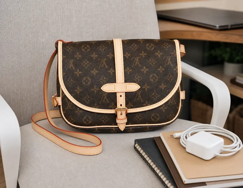 Premium Monogram Canvas Saumur Bag M42256 photo review