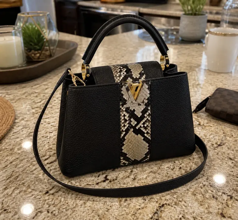 2018 Premium Python Capucines PM N94219 photo review