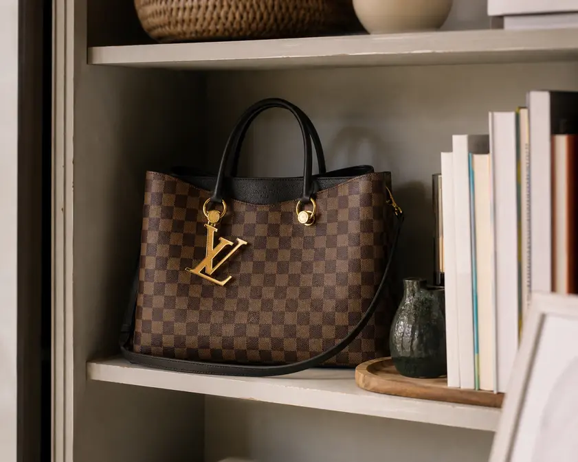 2018 Premium Damier Ebene Canvas LV Riverside-Noir N40050 photo review