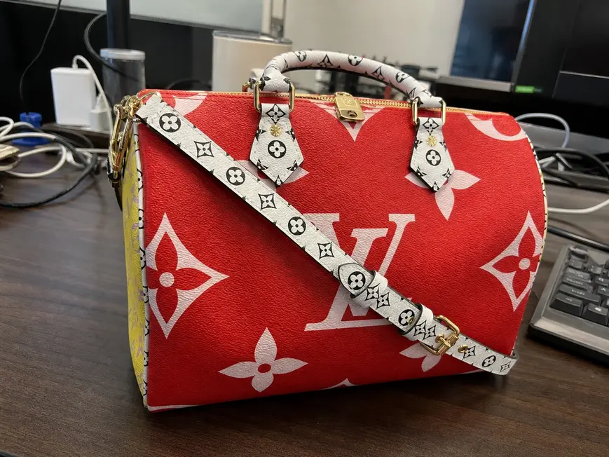 2019 Monogram Speedy Bandouliere 30-Rouge M44573 photo review