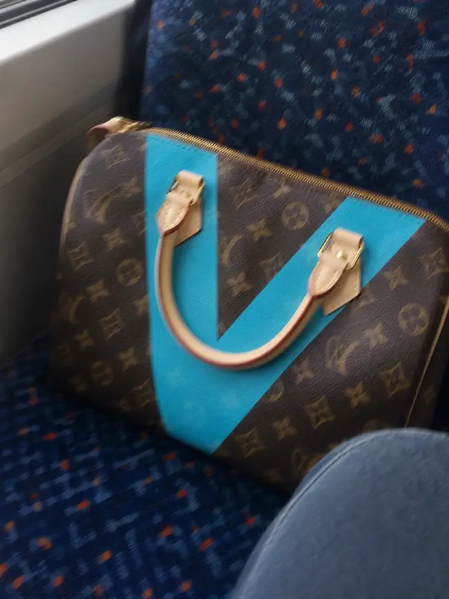 2015 Summer Monogram V Speedy 30 Handbag-Turquoise M41533-1 photo review