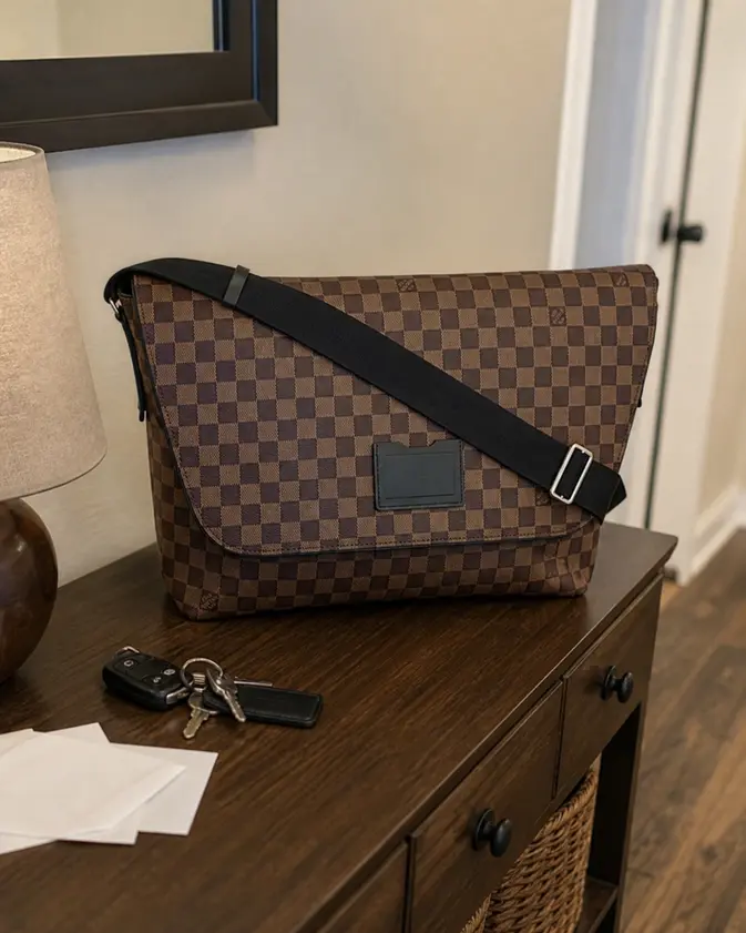 2015 Men's Damier Ebene Sprinter GM Messenger Bag N41256 photo review