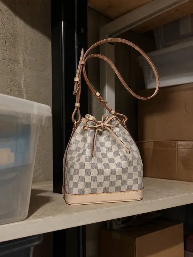2015 Damier Azur Canvas Noe BB N41220 photo review