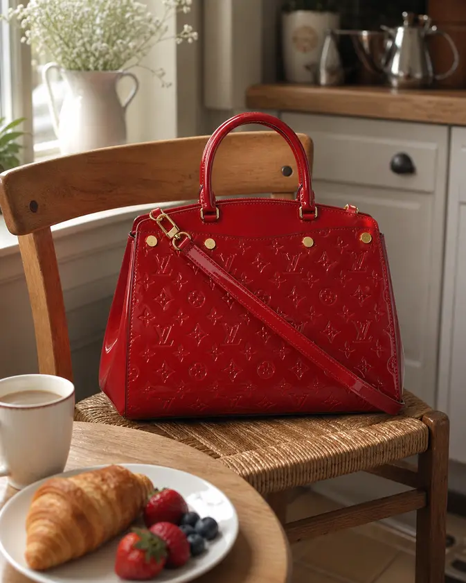 2015 Monogram Vernis Brea MM Handbag-Cherry M50596 photo review