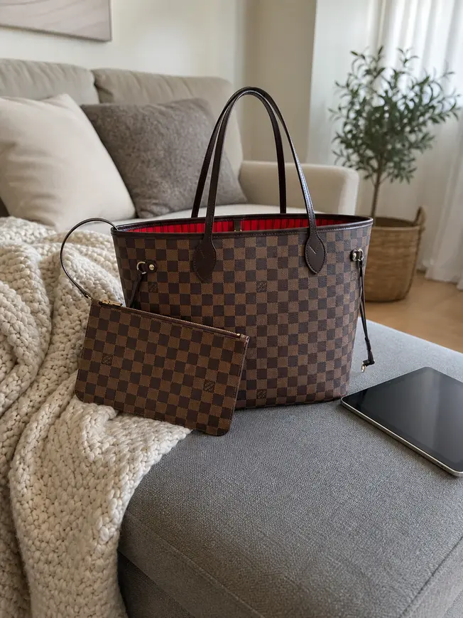Premium Damier Ebene Canvas Neverfull MM N41358-2 photo review