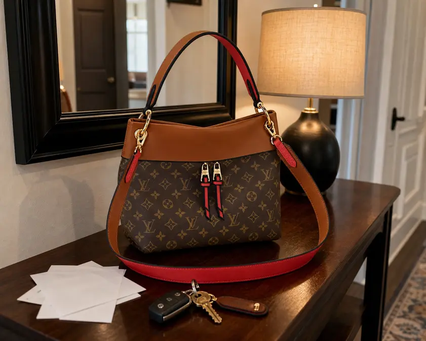 2017 Monogram Tuileries Besace Handbag-Caramel M43157 photo review