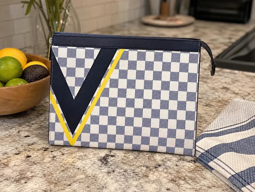2017 Premium Damier Coastline Pochette Voyage MM N60049 photo review