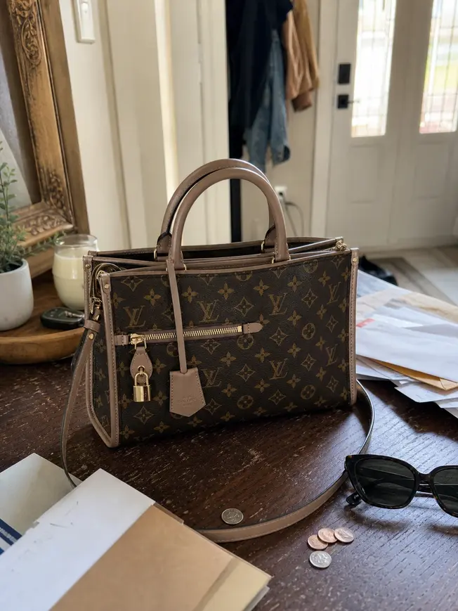 2017 Premium Monogram Canvas Popincourt Bag-Taupe Glace M43463 photo review