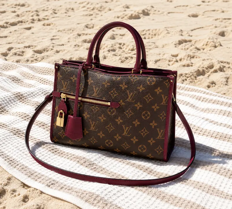 2017 Fall Premium Monogram Popincourt Bag MM-Deep Red M43462 photo review