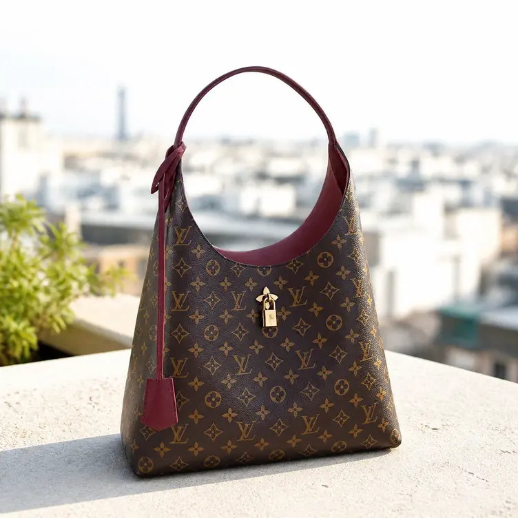 2018 Premium Flower Monogram Hobo handbag-WineRed M43547 photo review