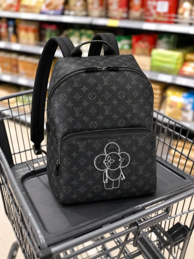 2018 Men Vivienne Premium Monogram Eclipse Apollo Backpack M43675 photo review