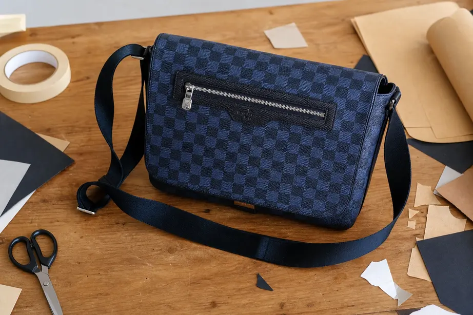2018 Men House Damier Cobalt Matchpoint Messenger Bag N40010 photo review