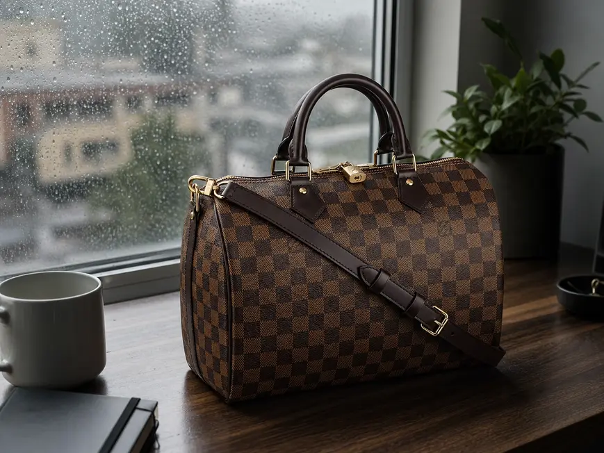 2017 Premium Damier Canvas Speedy Bandouliere 30 N41367 photo review