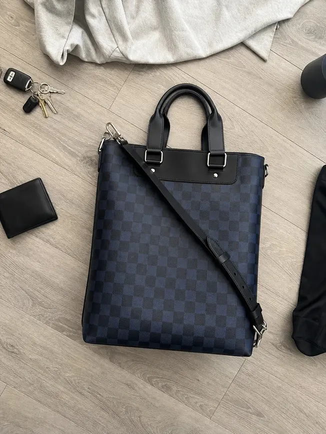 2015 Cabas Jour Damier Cobalt Canvas Bag N42223 photo review