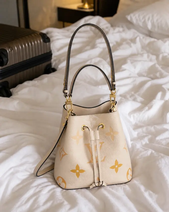 Monogram Empreinte NeoNoe BB Bucket Bag-Cream M45716 photo review