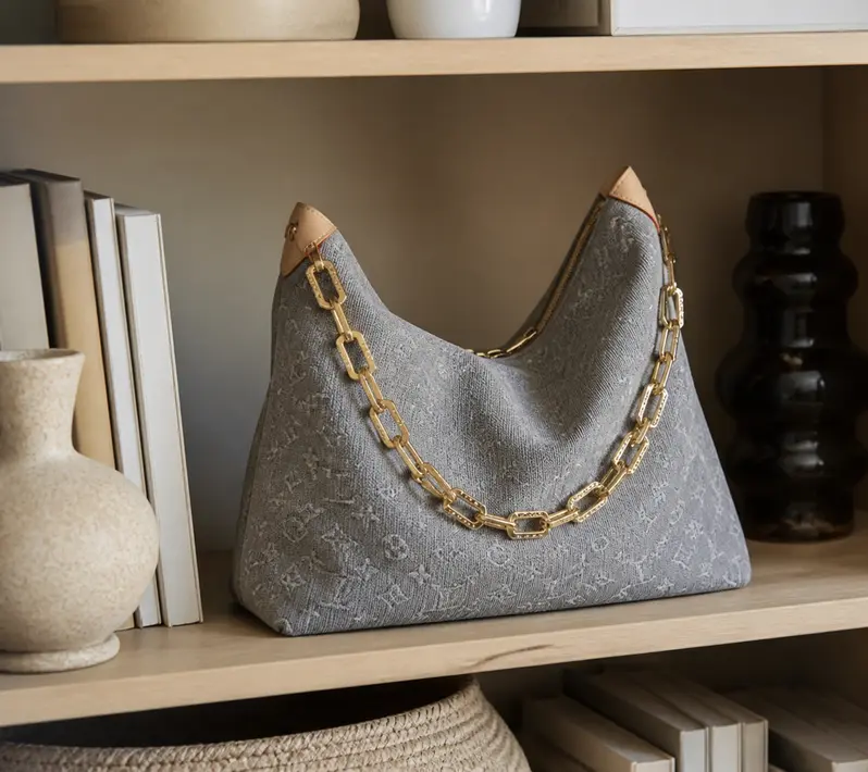 Coussin Hobo Medium Washed Grey M13390 photo review